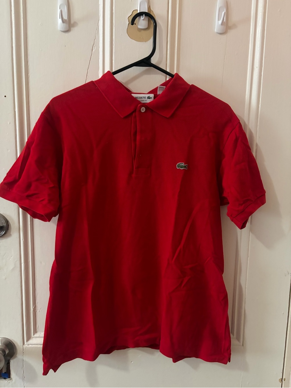 Lacoste Red Short-Sleeve Cotton Polo